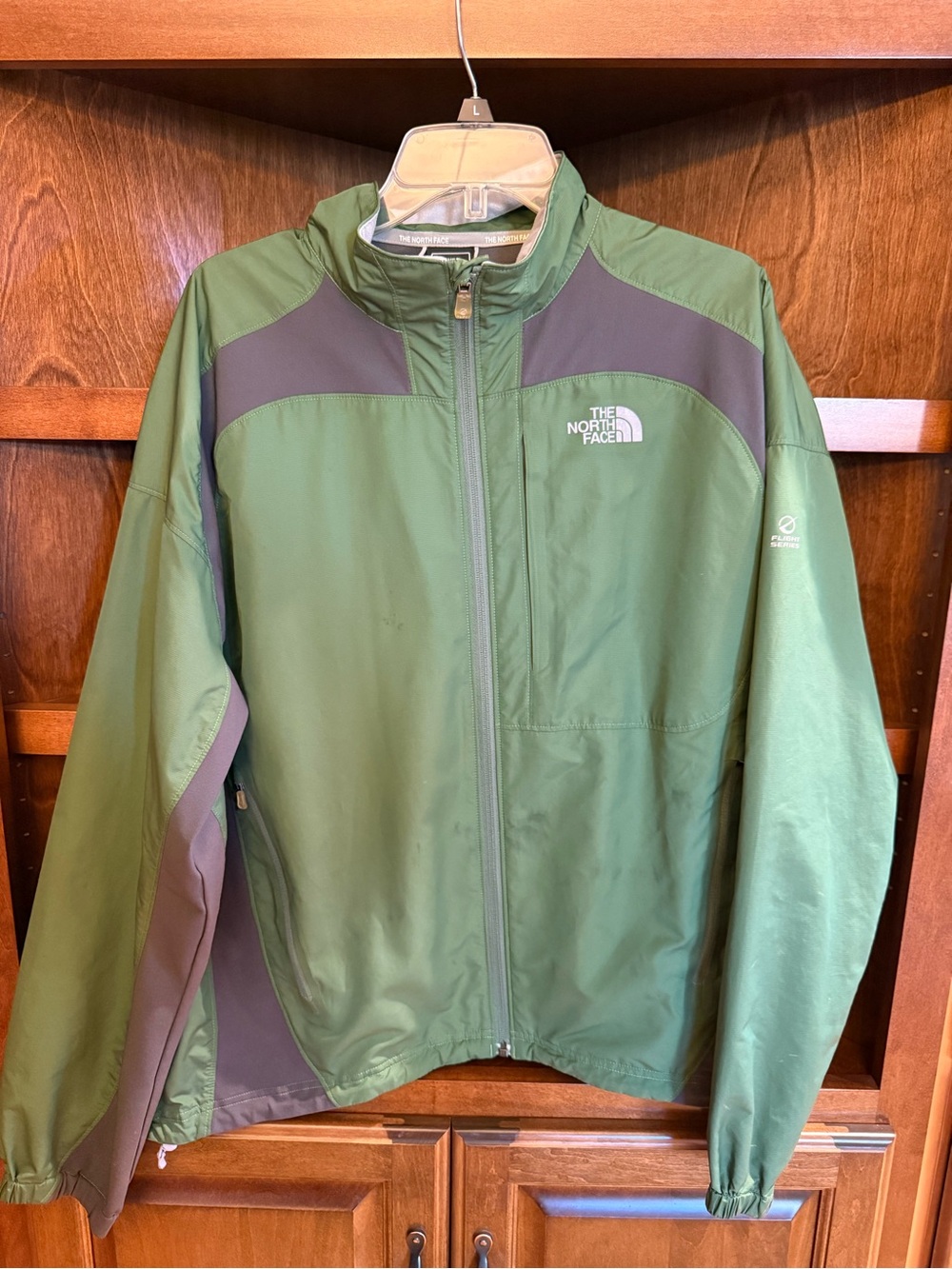 The North Face Flight Series Jacket Womens Large Green Gray Lightweight